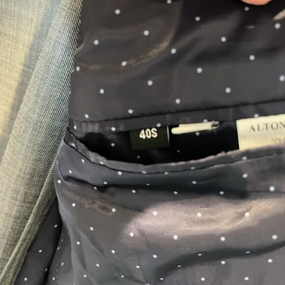 Alton Lane Single Breast Size 40S Wool Notch Lapel Blazer Gray - Picture 11 of 16